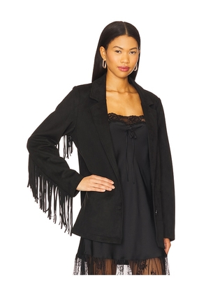 Show Me Your Mumu Sierra Fringe Jacket in Black. Size M. Also in S.