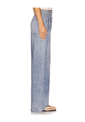 Rag & Bone rb Miramar Terry Wide Leg Jeans in Blue. Size L. Also in M.
