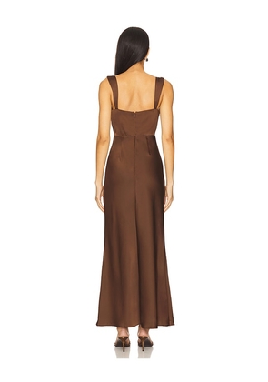 Runaway The Label Margot Maxi Dress in Chocolate. Size M. Also in XS, XL.