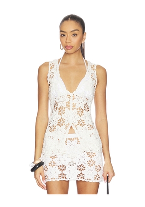 Show Me Your Mumu Heatwave Vest Top in Ivory. Size L. Also in M, S, XL, XS.