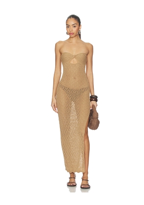 superdown Marine Maxi Dress in Beige. Size L. Also in M, S, XS.