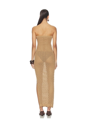 superdown Marine Maxi Dress in Beige. Size L. Also in XS, S, M.