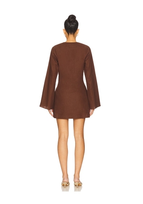 Shani Shemer Soraya Mini Kaftan in Brown. Size S. Also in XS, M.