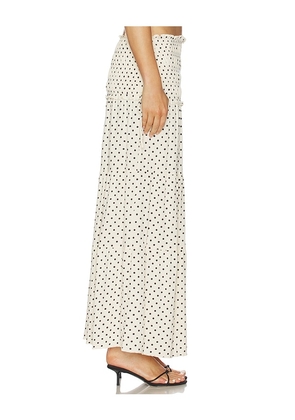 Tiger Mist Denali Maxi Skirt in White,Black. Size S. Also in XS, M, XL.