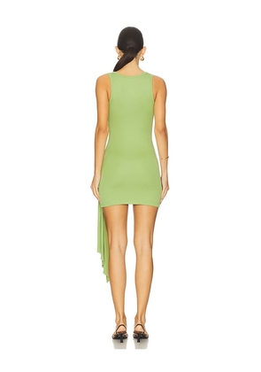 Runaway The Label Felix Tie Front Mini Dress in Green. Size XL. Also in L, M, S, XS.