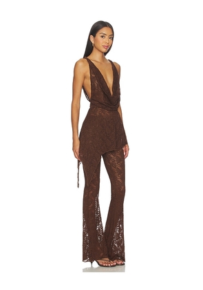 superdown Colson Pant Set in Brown. Size M. Also in XXS, XS, S, L, XL.