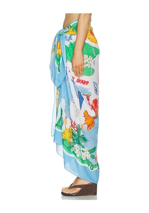 Seafolly Viva Vacation Sarong in Blue,Green.