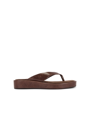 Tony Bianco Kyra Flip Flop in Chocolate. Size 10. Also in 6, 7, 8, 9.