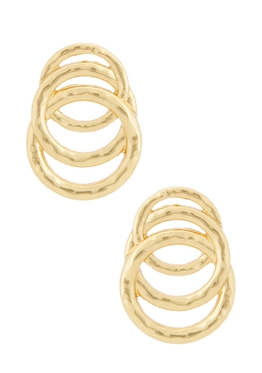 petit moments Orbit Earrings in Metallic Gold.