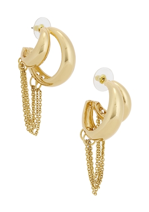petit moments Mirage Earrings in Metallic Gold.