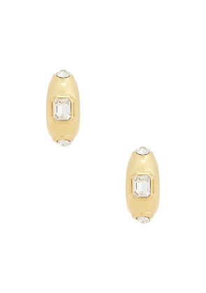 petit moments Gardenia Hoop Earrings in Metallic Gold.