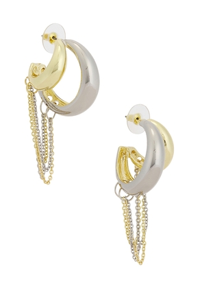 petit moments Mirage Earrings in Metallic Gold,Metallic Silver.