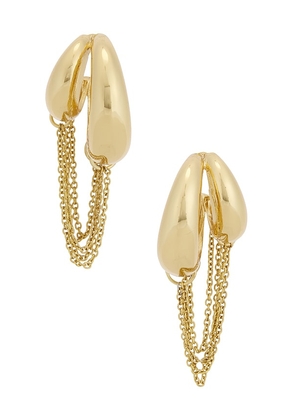 petit moments Mirage Earrings in Metallic Gold.
