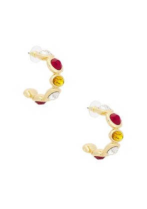 petit moments Sevilla Hoop Earrings in Metallic Gold.