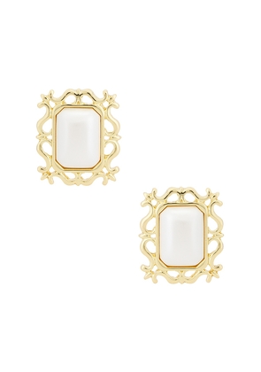 petit moments Viva Stud Earrings in White.