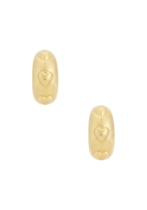 petit moments Lore Hoop Earrings in Metallic Gold.