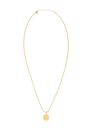 petit moments Dubloon Necklace in Metallic Gold.