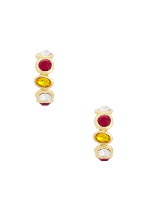 petit moments Sevilla Hoop Earrings in Metallic Gold.
