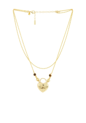 petit moments Keepsake Necklace in Metallic Gold.
