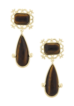 petit moments Viva Earrings in Brown.