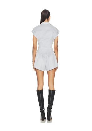 SAYLOR Keira Romper in Baby Blue. Size L. Also in S, XS, M.