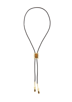 petit moments Whimsky Bolo Necklace in Black,Metallic Gold.