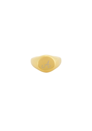 petit moments Initial Love Letter Ring in Metallic Gold. Size A. Also in B, C, D, E, F, G, H, J, K, L, M, N, O, P, R, S, T.
