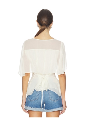 PAIGE Willa Blouse Top in Ivory. Size M. Also in S, L.
