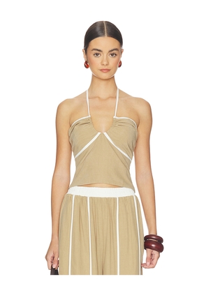 Sancia The Makena Top in Tan. Size L. Also in M, S, XL, XS.