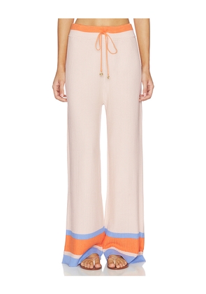 Sancia The Stella Knit Pants in Peach,Orange. Size L. Also in M, S, XL, XS.