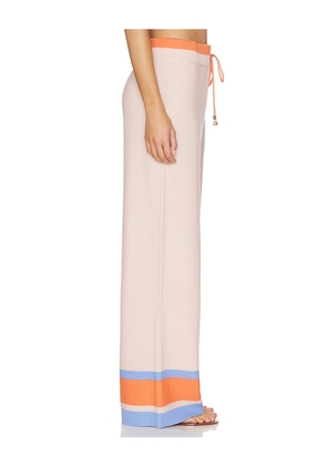 Sancia The Stella Knit Pants in Peach,Orange. Size L. Also in XS, S, M, XL.