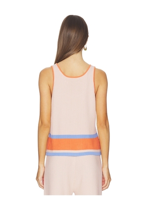 Sancia The Cali Knit Top in Peach,Orange. Size L. Also in XS, S, M, XL.