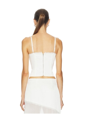 Runaway The Label Emberly Bustier in White. Size M. Also in XS, S, L, XL.