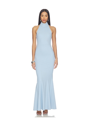 superdown Jacinta Fishtail Gown in Baby Blue. Size L. Also in M, S, XL, XS, XXS.