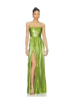 retrofete Sevyn Maxi Dress in Green. Size L. Also in M, S, XS.