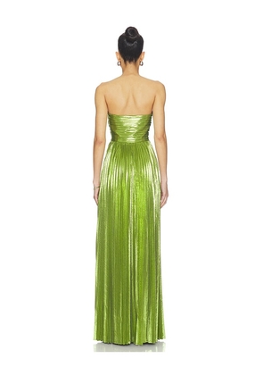 retrofete Sevyn Maxi Dress in Green. Size L. Also in XS, S, M.