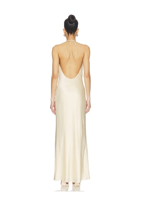 ROTATE Chiffon Halter Dress in Yellow. Size 32. Also in 34, 36, 38, 40.