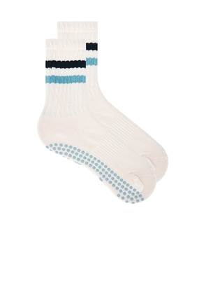 Souls. Retro Grips Socks in Pink,Blue. Size M/L. Also in S/M.