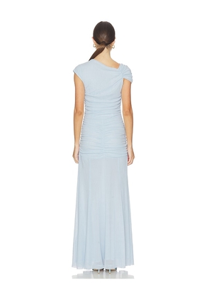 ROTATE Maxi Asymmetric Dress in Baby Blue. Size 32. Also in 34.