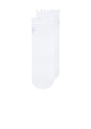 Souls. New Beginnings Socks in White,Blue. Size M/L. Also in S/M.