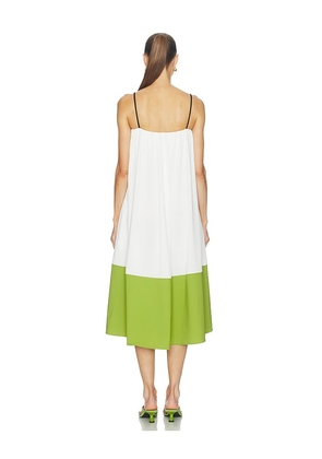 Proenza Schouler White Label Proenza Schouler Saria Dress in White,Green. Size L. Also in XXS, XS, S, M.