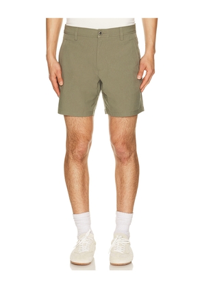 Rhone 7 Nomad Tech Chino Short in Olive. Size 28. Also in 30, 31, 32, 33, 34, 36.