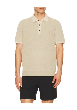 Rhone Mercer Knit Polo in Brown. Size L. Also in M, S, XL/1X, XXL/2X.