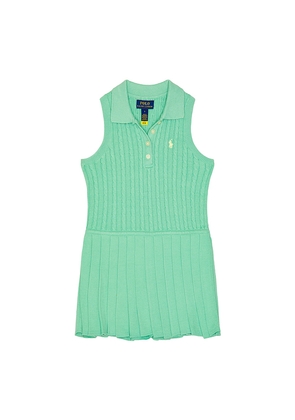 Polo Ralph Lauren Sleeveless Cotton Mini Cable Collared Dress in Sage. Size 2. Also in 3, 4, 5, 6.