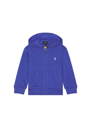 Polo Ralph Lauren Long Sleeve French Terry Sail Graphic Full Zip Hoodie in Blue. Size 2. Also in 3, 4, 5.