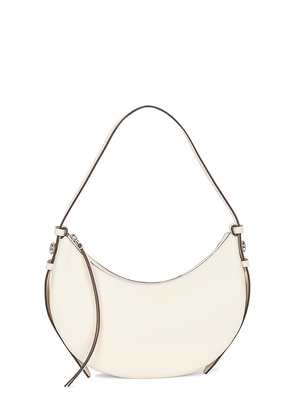 Tory Burch Romy Half Moon Bag in Cream.