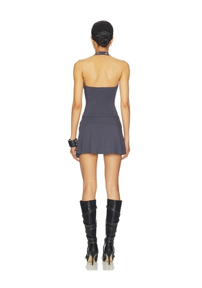 superdown Tatiana Grommet Skirt Set in Grey. Size L. Also in M.