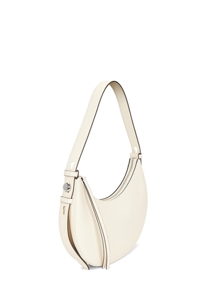Tory Burch Romy Half Moon Bag in Cream.