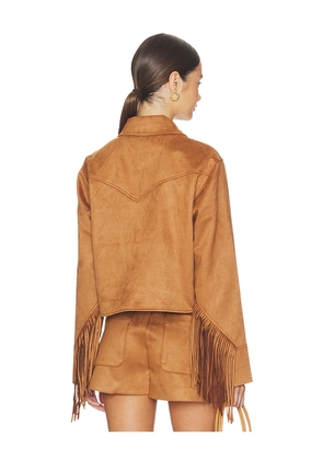 Steve Madden Cheyenne Jacket in Cognac. Size L. Also in M, S, XL, XS.