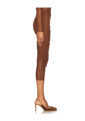 SEROYA Thessa Skirt in Brown. Size S. Also in XXS.